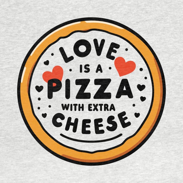 Love is a Pizza with Extra Cheese by Francois Ringuette